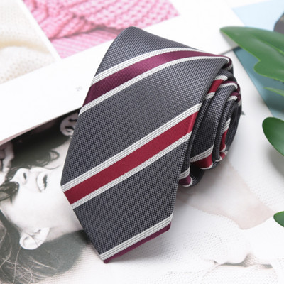 Muške klasične jacquard uske kravate za modne ležerne pruge Karirana kravata Poslovni vjenčani dar Mladoženja Crne kravate Dodaci