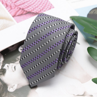 Muške klasične jacquard uske kravate za modne ležerne pruge Karirana kravata Poslovni vjenčani dar Mladoženja Crne kravate Dodaci