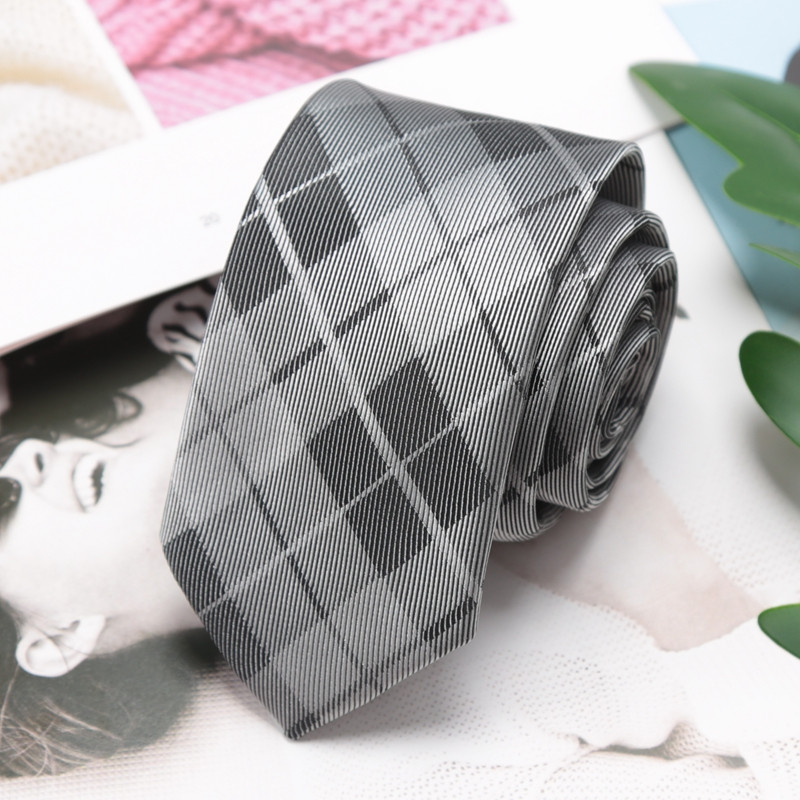 Muške klasične jacquard uske kravate za modne ležerne pruge Karirana kravata Poslovni vjenčani dar Mladoženja Crne kravate Dodaci