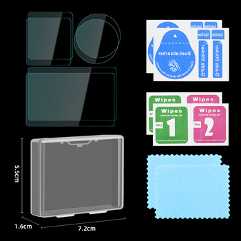 Προστατευτική μεμβράνη οθόνης από σκληρυμένο γυαλί για DJI OSMO Action 4 Προστατευτικό οθόνης μπροστά και πίσω κάμερα + Αξεσουάρ κάμερας φιλμ φακού