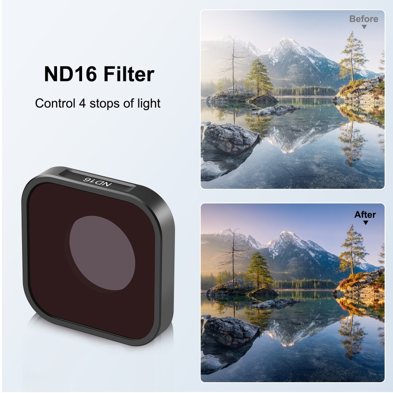 PULUZ ND8 / ND16 / ND32 / CPL / UV filtri priekš GoPro Hero11 Black Mini HERO10 HERO9 darbības kameru objektīva filtru piederumi