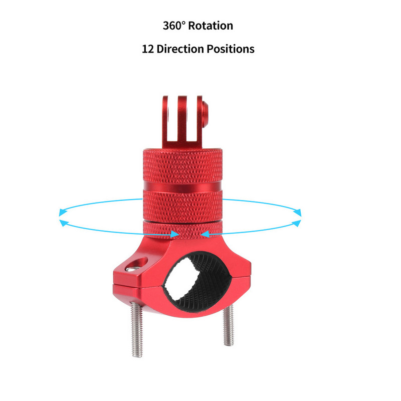 Motorkerékpár kerékpár kormányrúd 360 fokban elforgatható GoPro Hero 11/10/9/8 Insta360 X3 DJI Osmo akciókamerához