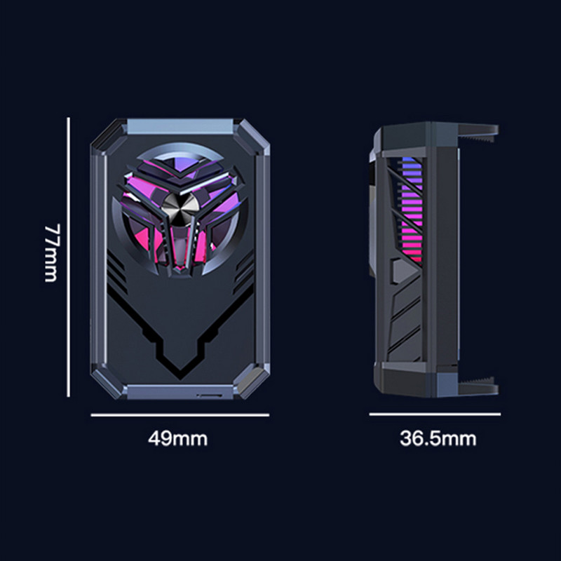 F30 Smart Phone Cooler Φορητός επαναφορτιζόμενος γρήγορος ανεμιστήρας καλοριφέρ Αξεσουάρ κινητών τηλεφώνων Πλάτος 67-88mm για Gaming Live