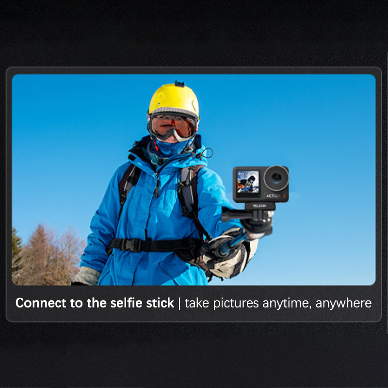 Aukštos kokybės magnetinis dviejų letenų adapteris, skirtas DJI OSMO Action 3 adapteriui, nailono aliuminio lydinio veiksmo kameros priedams