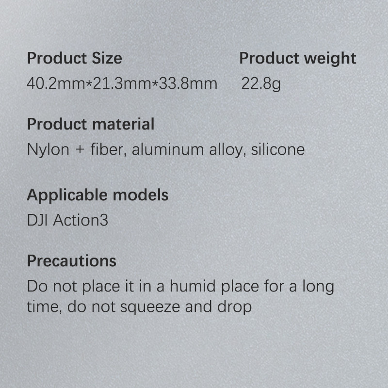 Aukštos kokybės magnetinis dviejų letenų adapteris, skirtas DJI OSMO Action 3 adapteriui, nailono aliuminio lydinio veiksmo kameros priedams