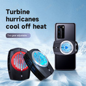 Radiator cu clemă din spate pentru telefon mobil ventilator portabil reîncărcabil Lumină RGB