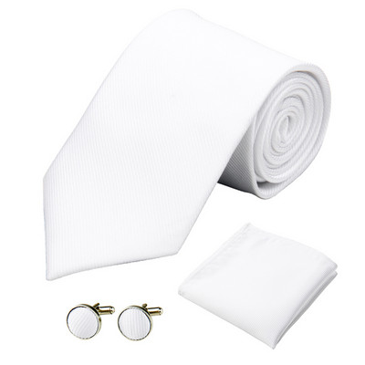 Moodne meeste lipsukomplekt, 8 cm/3,15 tolli, pulmasiid, ühevärviline triibuline must punane aksessuaarid Mansetinööbid Tasku kandiline kaelaside meestele, naistele