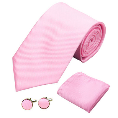 Moodne meeste lipsukomplekt, 8 cm/3,15 tolli, pulmasiid, ühevärviline triibuline must punane aksessuaarid Mansetinööbid Tasku kandiline kaelaside meestele, naistele