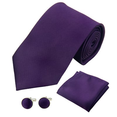 Moodne meeste lipsukomplekt, 8 cm/3,15 tolli, pulmasiid, ühevärviline triibuline must punane aksessuaarid Mansetinööbid Tasku kandiline kaelaside meestele, naistele