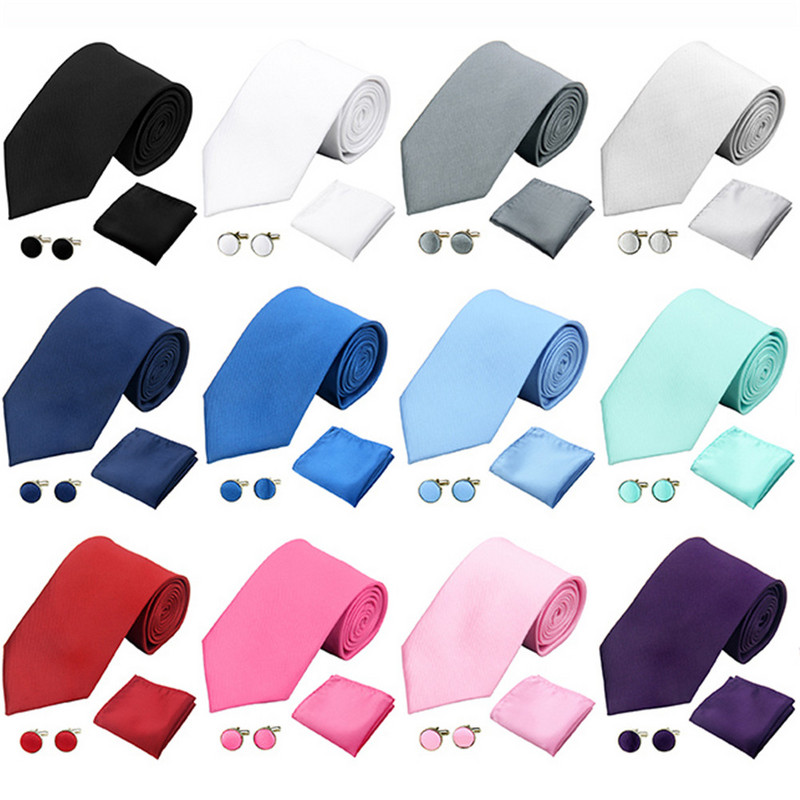 Moodne meeste lipsukomplekt, 8 cm/3,15 tolli, pulmasiid, ühevärviline triibuline must punane aksessuaarid Mansetinööbid Tasku kandiline kaelaside meestele, naistele