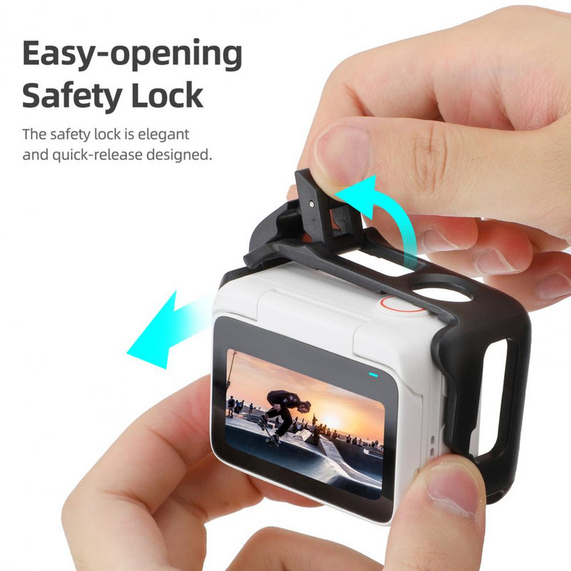 Kaitseraam kaamera korpuse ümbrisele Insta360 Go 3 Insta360 Go 3 kaamera kaitsepuur, vastupidav must kokkupõrke jaoks