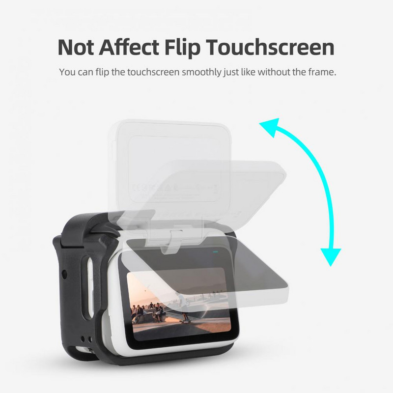 Kaitseraam kaamera korpuse ümbrisele Insta360 Go 3 Insta360 Go 3 kaamera kaitsepuur, vastupidav must kokkupõrke jaoks