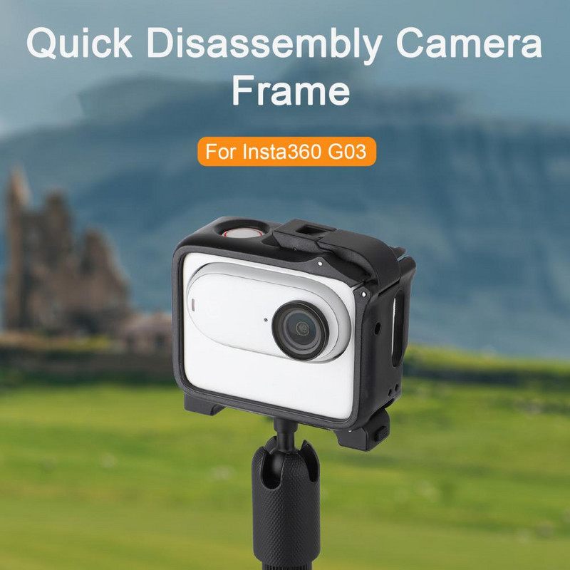 Kaitseraam kaamera korpuse ümbrisele Insta360 Go 3 Insta360 Go 3 kaamera kaitsepuur, vastupidav must kokkupõrke jaoks