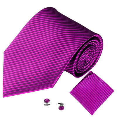 Modni set muških kravata za muškarce Žene 10 cm/4 inča Vjenčani dodaci Jednobojni prugasti Crni Crveni Zeleni Bijeli manžeti Četvrtasta kravata