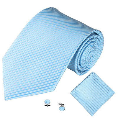 Modni set muških kravata za muškarce Žene 10 cm/4 inča Vjenčani dodaci Jednobojni prugasti Crni Crveni Zeleni Bijeli manžeti Četvrtasta kravata