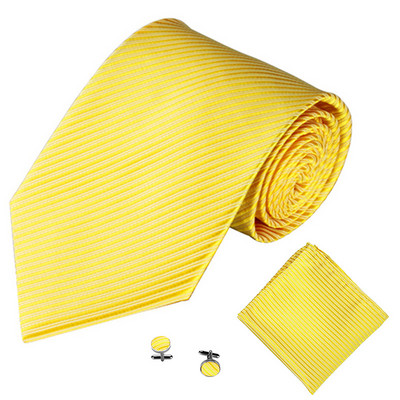 Modni set muških kravata za muškarce Žene 10 cm/4 inča Vjenčani dodaci Jednobojni prugasti Crni Crveni Zeleni Bijeli manžeti Četvrtasta kravata