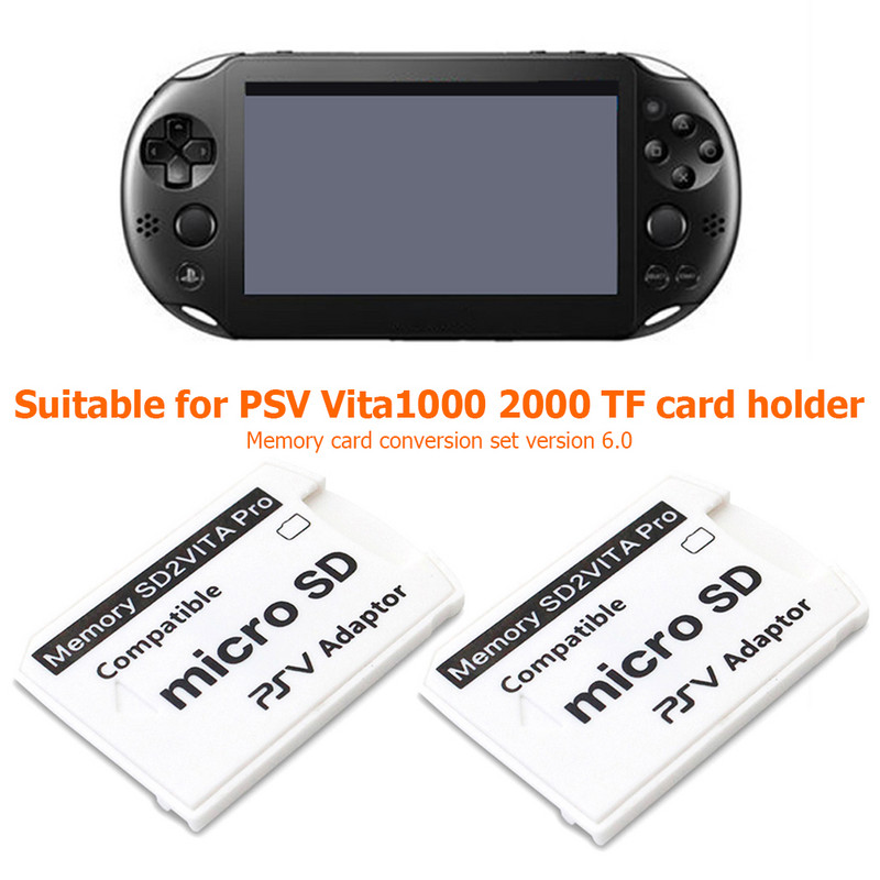 1/2PCS atmiņas kartes adapteris Sony PlayStation VITA V6.0 SD2 VITA Pro Henkaku 3.65 1000 2000 TF MicroSD kartes PSV pārveidotājam
