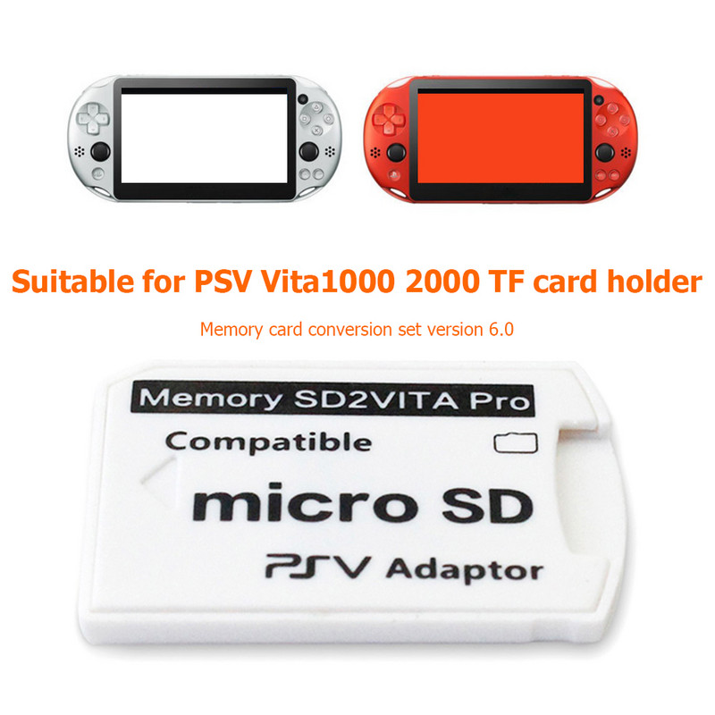 1/2PCS atmiņas kartes adapteris Sony PlayStation VITA V6.0 SD2 VITA Pro Henkaku 3.65 1000 2000 TF MicroSD kartes PSV pārveidotājam