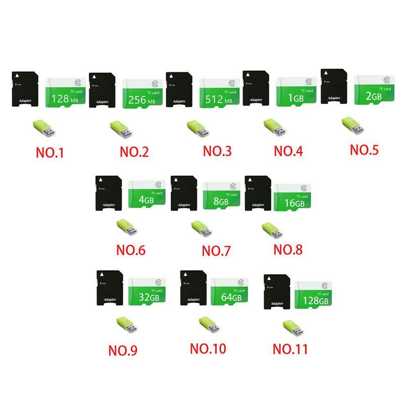 Mikrokarte 128MB/256MB/512MB/1GB/2GB/4GB/8GB/16GB/32GB/64GB/128GB Mikro viedtālruņa planšetdatora kameras atmiņas karte