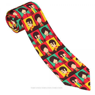 The Beatle Band The Fab Four Vyriški kaklaraiščiai 3D spausdinti hiphopo gatvės verslo vestuvių vakarėlio marškinėlių priedai