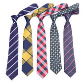 19 színű új 7 cm-es férfi nyakkendő csíkos pólyás nyakkendők férfinak Poliészter selyem Jacquard Cravat Business Party Corbatas Para Hombre