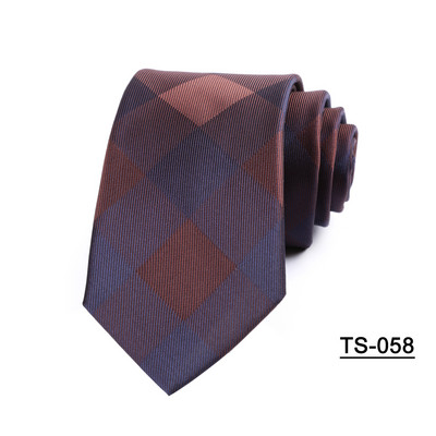 19 színű új 7 cm-es férfi nyakkendő csíkos pólyás nyakkendők férfinak Poliészter selyem Jacquard Cravat Business Party Corbatas Para Hombre