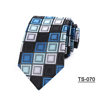19 színű új 7 cm-es férfi nyakkendő csíkos pólyás nyakkendők férfinak Poliészter selyem Jacquard Cravat Business Party Corbatas Para Hombre