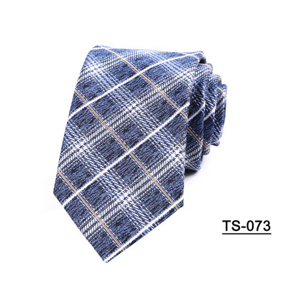 19 színű új 7 cm-es férfi nyakkendő csíkos pólyás nyakkendők férfinak Poliészter selyem Jacquard Cravat Business Party Corbatas Para Hombre