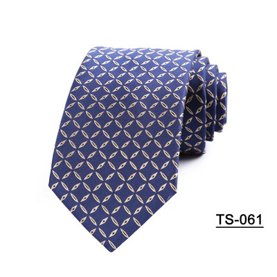 19 színű új 7 cm-es férfi nyakkendő csíkos pólyás nyakkendők férfinak Poliészter selyem Jacquard Cravat Business Party Corbatas Para Hombre