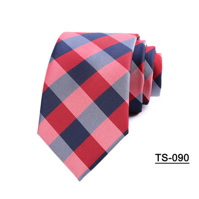19 színű új 7 cm-es férfi nyakkendő csíkos pólyás nyakkendők férfinak Poliészter selyem Jacquard Cravat Business Party Corbatas Para Hombre