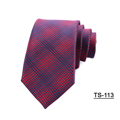 19 színű új 7 cm-es férfi nyakkendő csíkos pólyás nyakkendők férfinak Poliészter selyem Jacquard Cravat Business Party Corbatas Para Hombre