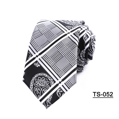 19 színű új 7 cm-es férfi nyakkendő csíkos pólyás nyakkendők férfinak Poliészter selyem Jacquard Cravat Business Party Corbatas Para Hombre