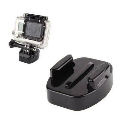 Black Durable Plastic Sports Camera Camcorder Accessories Practical GoPro Base Mount Quick Portable Release Plate Tripod Bracket