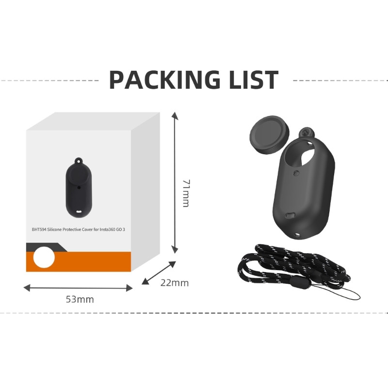 Set de protecție a camerei Capac de protecție+ Capac de protecție a obiectivului din silicon pentru insta360 GO3