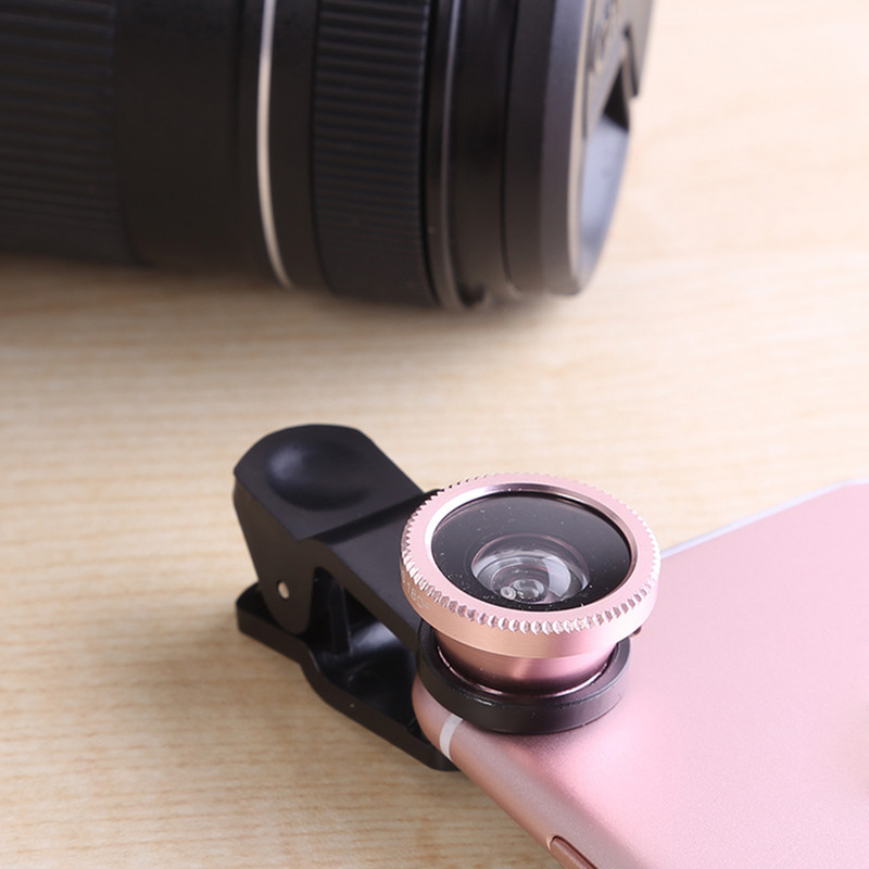 3 viename plataus kampo makro žuvies akies telefono objektyvo rinkinys Daugiafunkcis Praktiškas, ypač nešiojamas, patvarus, skirtas iPhone Samsung Huawei Xiaomi