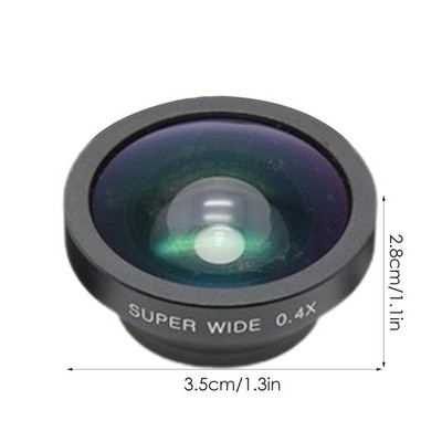 Telefono objektyvo rinkinys 0,4X Fisheye plataus kampo makroLens HD kamera Lentes mobiliojo telefono išorinis objektyvas, skirtas iPhone ForXiaomi