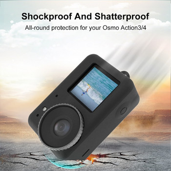 Свалящ се капак Мек силиконов калъф за камера Калъф за Osmo Action 4/3 камера Напълно защитена кутия за съхранение Защитни капаци