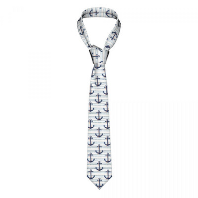 Jūros laivyno vyriškas moteriškas kaklaraištis plonas poliesteris 8 cm siauros juostelės, tvirtinimo kaklaraištis vyrams, priedai Cravat Office