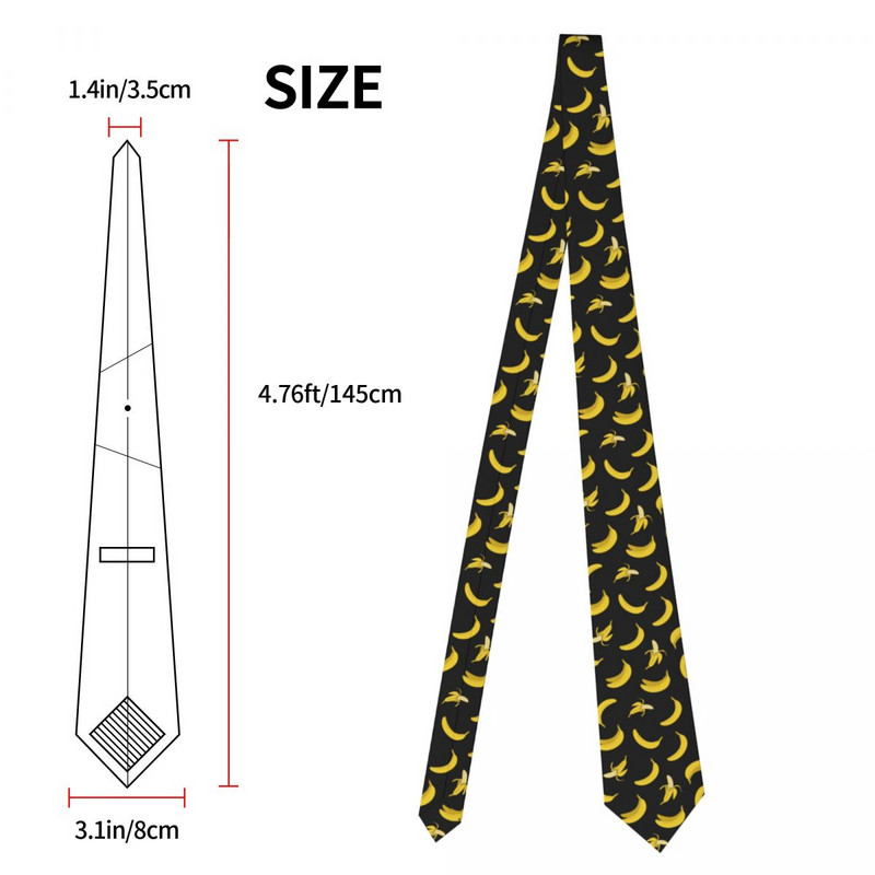 Cravate Banana Barbati Skinny Poliester Latime 8 cm Fructe Cravata pentru costume pentru barbati Accesorii Gravatas Cadou de nunta