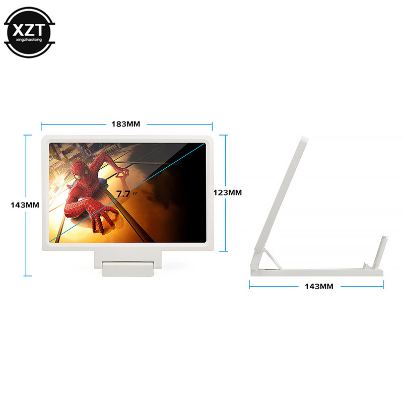 Madingas 3D telefono ekrano stiprintuvas Mobilus nešiojamas sulankstomas ekrano didintuvas Padidinti Stiprinantis darbalaukio laikiklis Akių apsauga