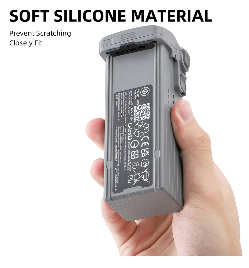 Pentru DJI AIR 3 Capac de praf a bateriei din silicon Accesoriu de protecție împotriva contactelor Capac de protecție a bateriei rezistent la scurtcircuit