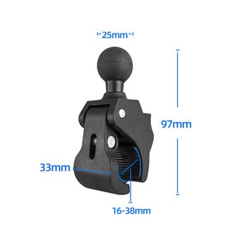 Скоба за кормило на мотоциклет Ram Mount Base с 1-инчова сферична стойка за Gopro Garmin Action Camera Bicycle Rail Clip Support