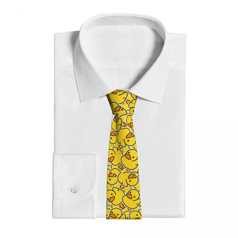 Geltonas antienos kaklaraištis unisex poliesteris 8 cm mielas kaklaraištis vyrams Lieknas siauras kostiumas Priedai Vestuvių biuras