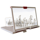 12 colių 3D ekrano stiprintuvas Mobiliojo telefono ekrano vaizdo didintuvas išmaniajam telefonui Padidinto ekrano telefono stovo laikikliai planšetiniams kompiuteriams