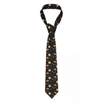 Γραβάτα Cute Planets Outer Space Unisex Polyester 8 cm Starry Sky Cute Alien Neck Ties Ανδρικά στενά αξεσουάρ πουκάμισου