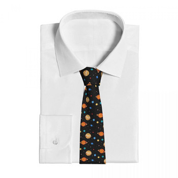 Γραβάτα Cute Planets Outer Space Unisex Polyester 8 cm Starry Sky Cute Alien Neck Ties Ανδρικά στενά αξεσουάρ πουκάμισου