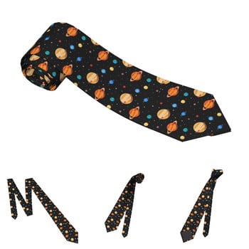 Γραβάτα Cute Planets Outer Space Unisex Polyester 8 cm Starry Sky Cute Alien Neck Ties Ανδρικά στενά αξεσουάρ πουκάμισου