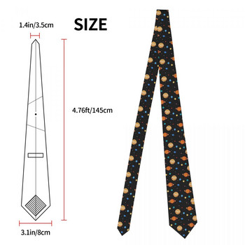 Γραβάτα Cute Planets Outer Space Unisex Polyester 8 cm Starry Sky Cute Alien Neck Ties Ανδρικά στενά αξεσουάρ πουκάμισου