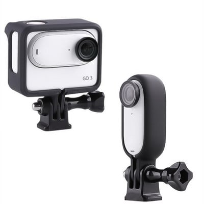 Cadru de montaj de protecție Adaptor de filet 1/4 Suport unghi reglabil Carcasă stabilizatoare pentru accesoriu pentru cameră Insta360 Go 3