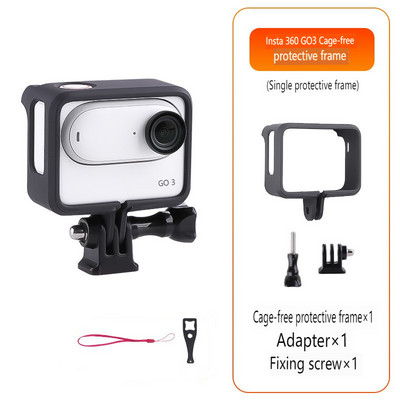 Cadru de montaj de protecție Adaptor de filet 1/4 Suport unghi reglabil Carcasă stabilizatoare pentru accesoriu pentru cameră Insta360 Go 3